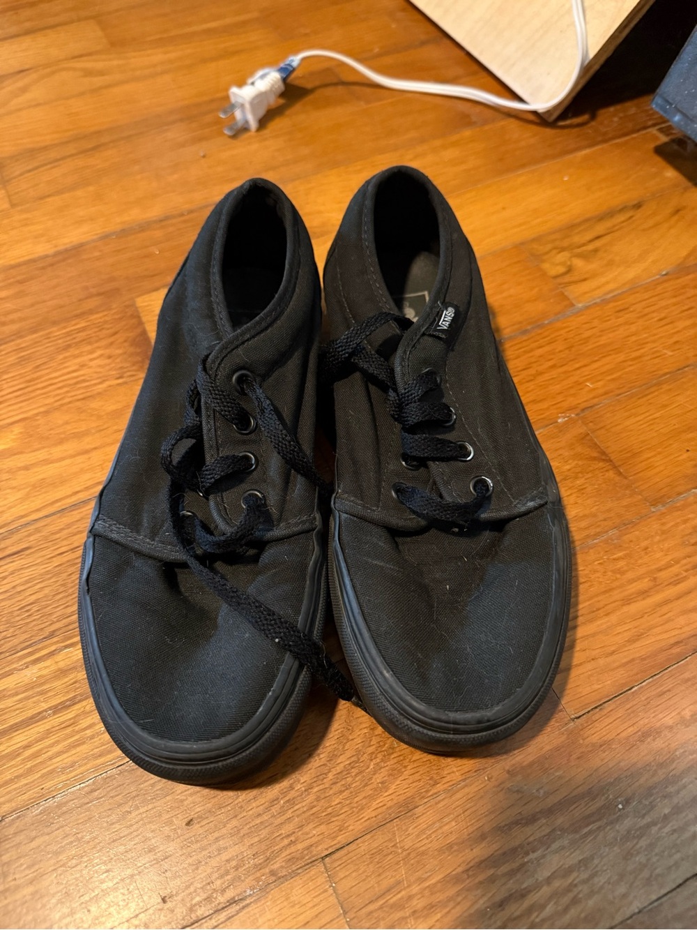 Vans Black Canvas Low-Top Sneakers